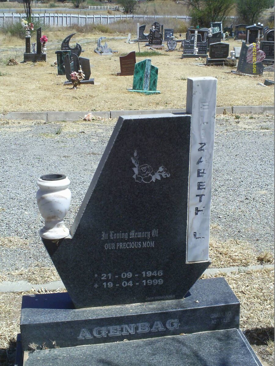 AGENBAG Elizabeth 1946-1999