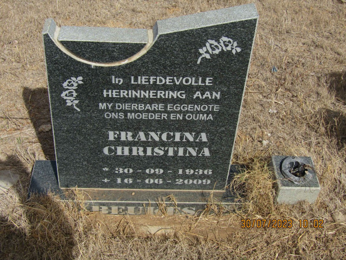 BEUKES Francina Christina 1936-2009