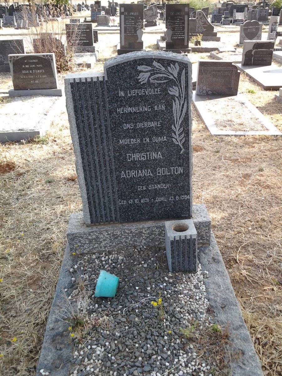 BOLTON Christina Adriana nee STANDER 1891-1964 