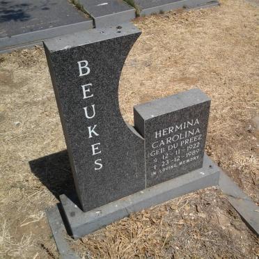 BEUKES Hermina Carolina nee DU PREEZ 1922-1989
