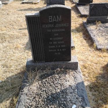 BAM Hendrik Johannes 1902-1971