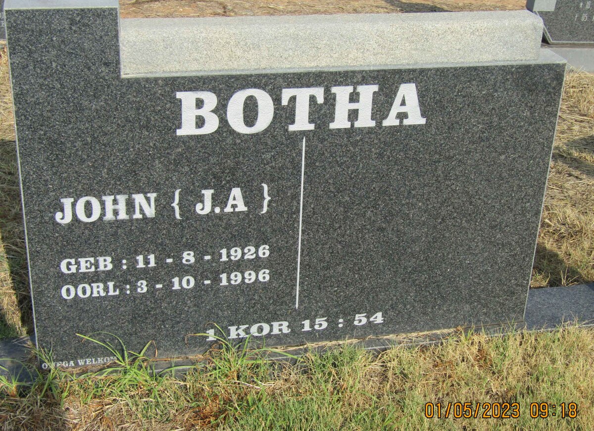 BOTHA  J.A. 1926-1996