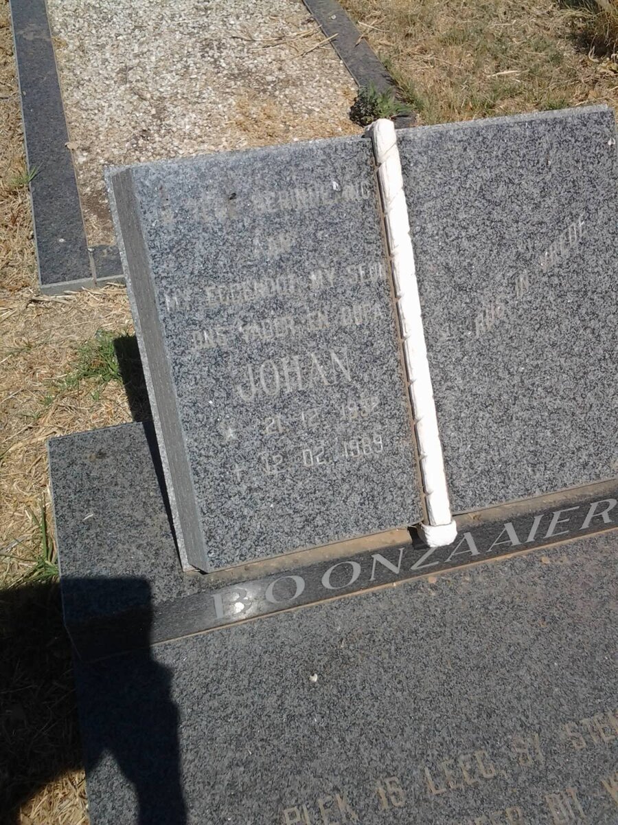 BOONZAAIER Johan 1932-1989