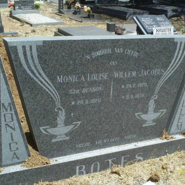 BOTES Willem Jacobus 1920-1975 &amp; Monica Louise BENSON 1920-