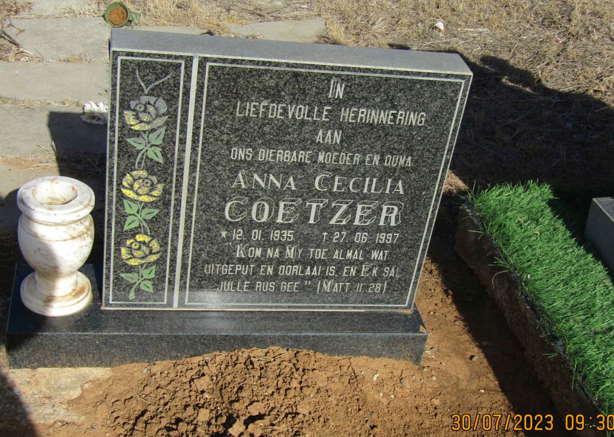 COETZER Anna Cecilia 1935-1997