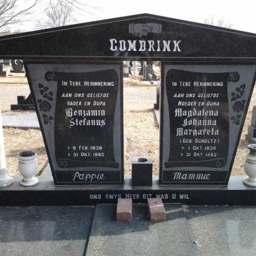 COMBRINK Benjamin Stefanus 1938-1982 &amp; Magdalena Johanna Margareta SCHOLTZ 1938-1982