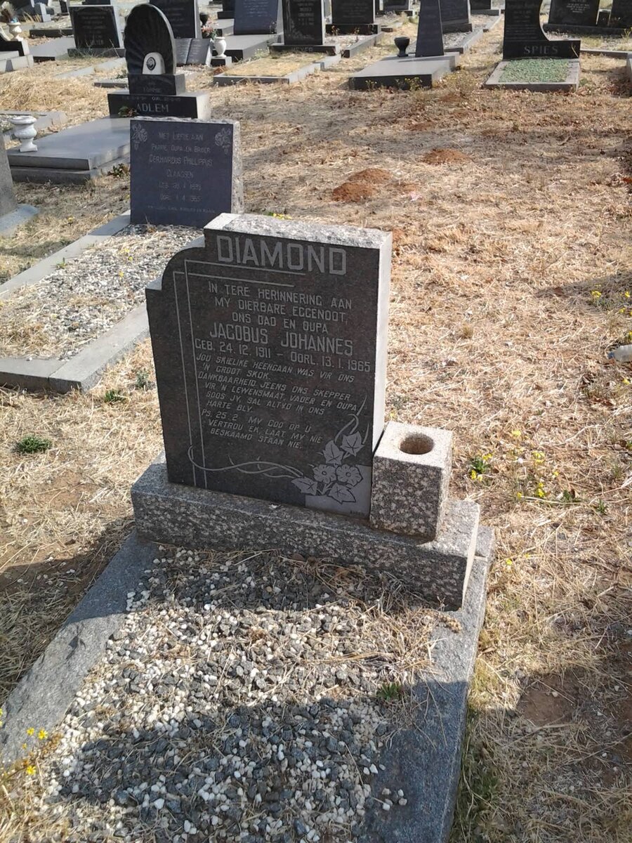 DIAMOND Jacobus Johannes 1911-1965