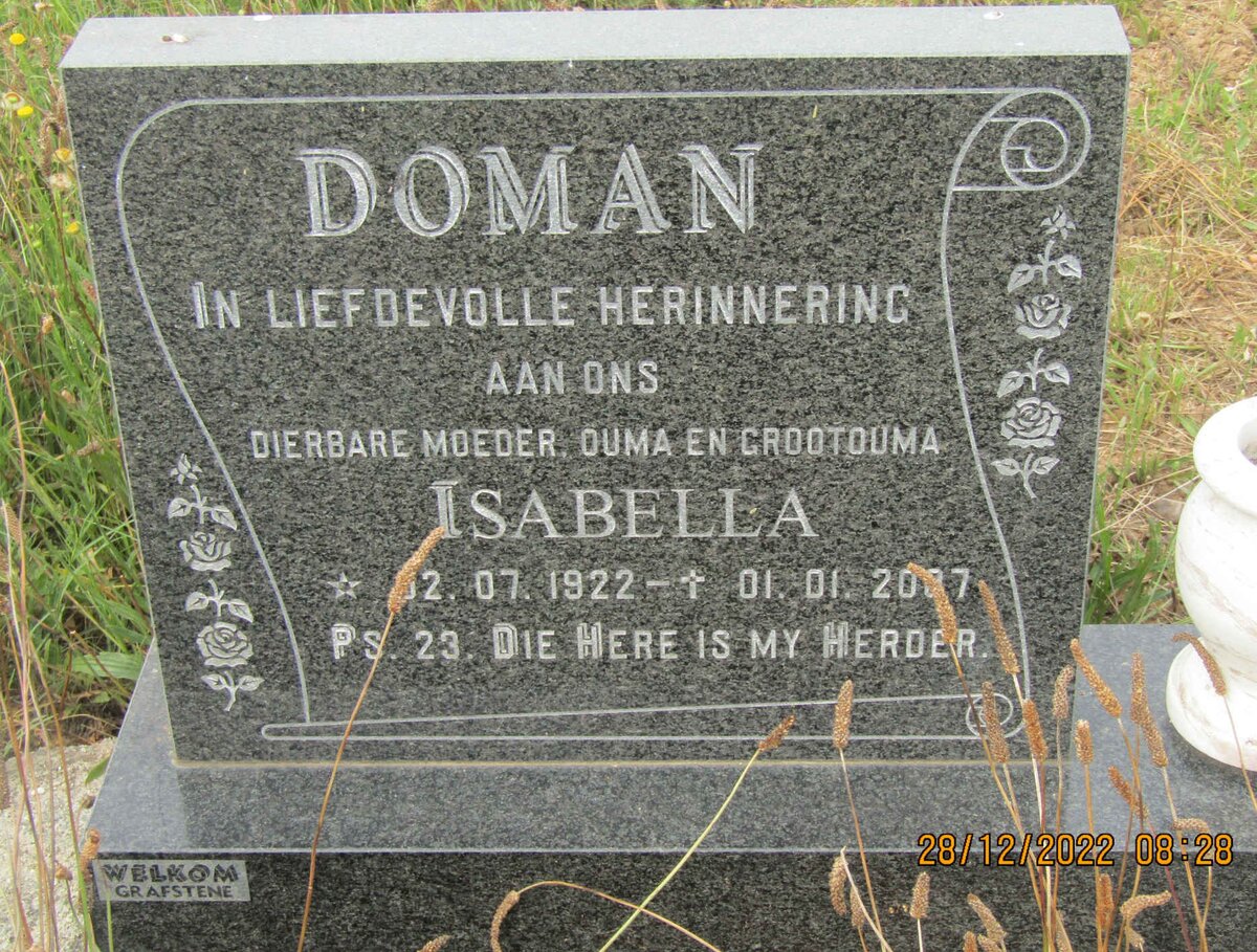 DOMAN Isabella 1922-2007