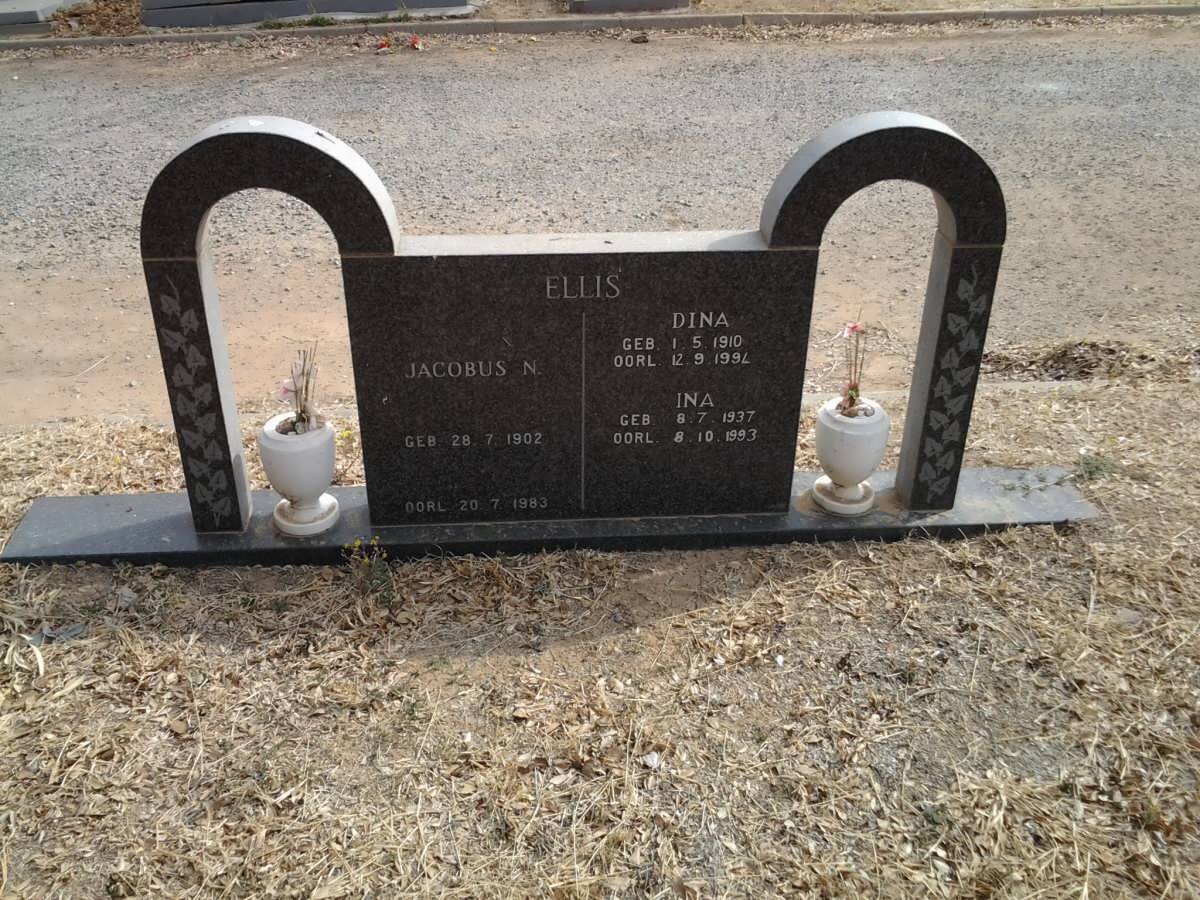 ELLIS Jacobus N. 1902-1983 :: ELLIS Dina 1910-1994 :: ELLIS Ina 1937-1993 