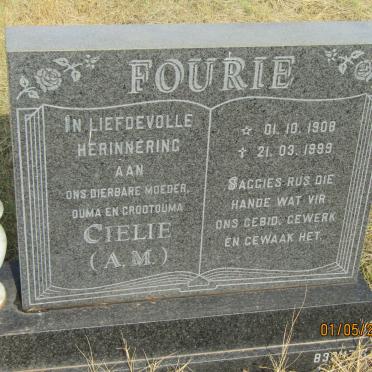 FOURIE A.M. 1908-1999