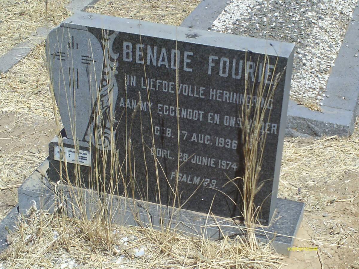 FOURIE Benade 1936-1974