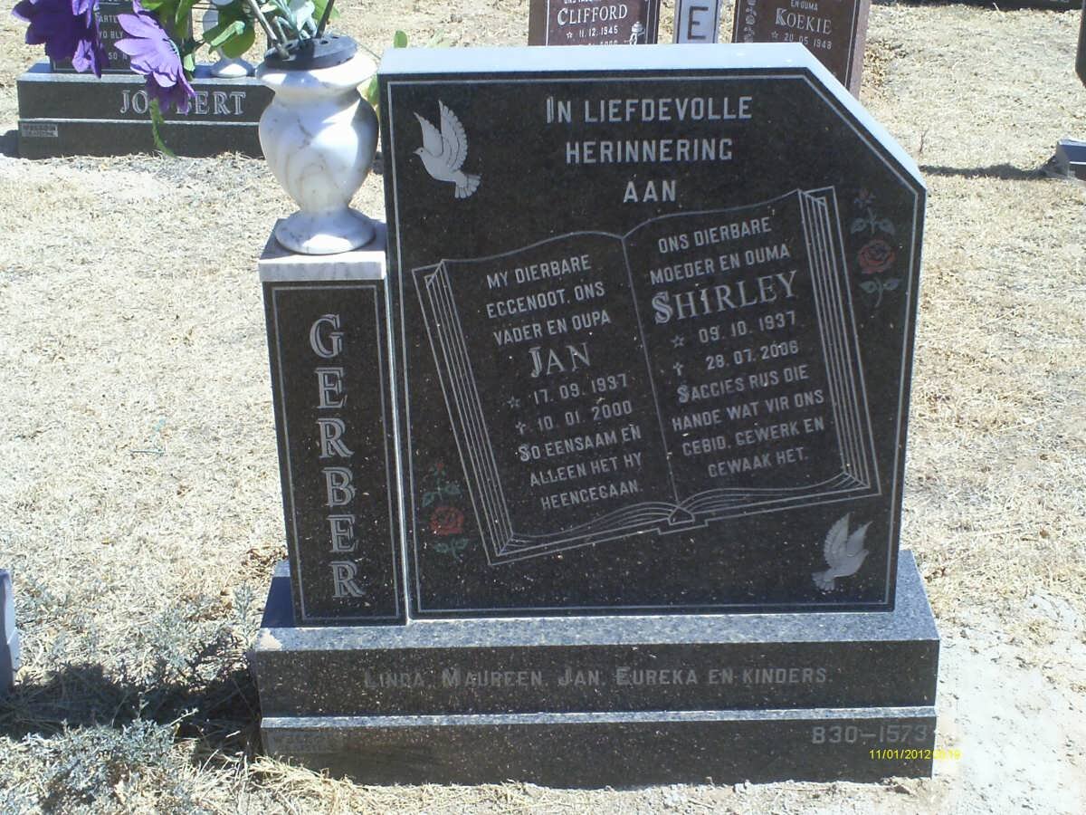 GERBER Jan 1937-2000 &amp; Shirley 1937-2008