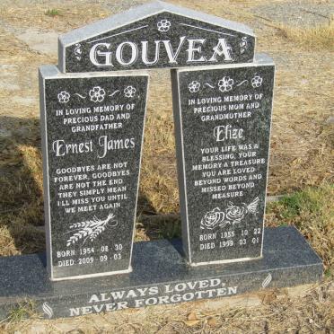 GOUVEA Ernst James 1954-2009 &amp; Elize 1955-1999