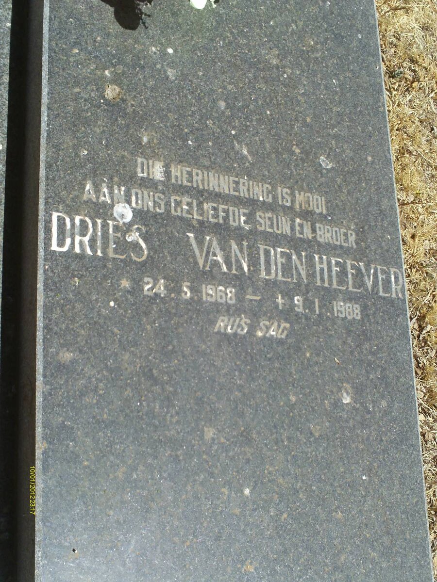 HEEVER Dries, van den 1968-1988