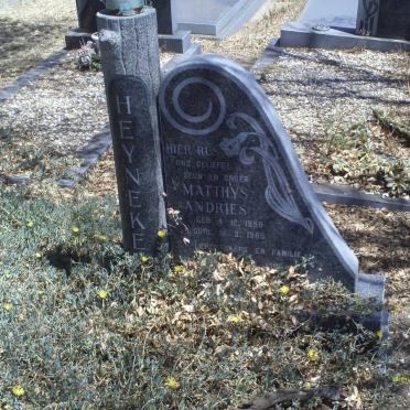 HEYNEKE Matthys Andries 1956-1985