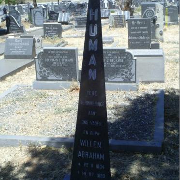 HUMAN Willem Abraham 1904-1983 &amp; Jessie du TOIT 1905-1972