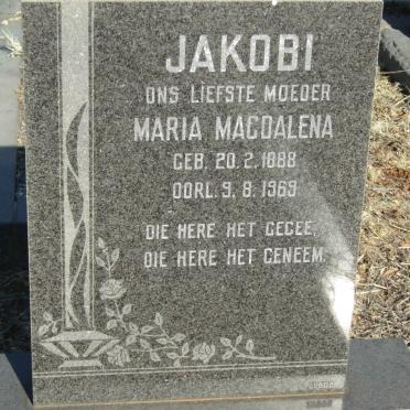 JAKOBI Maria Magdalena 1888-1969