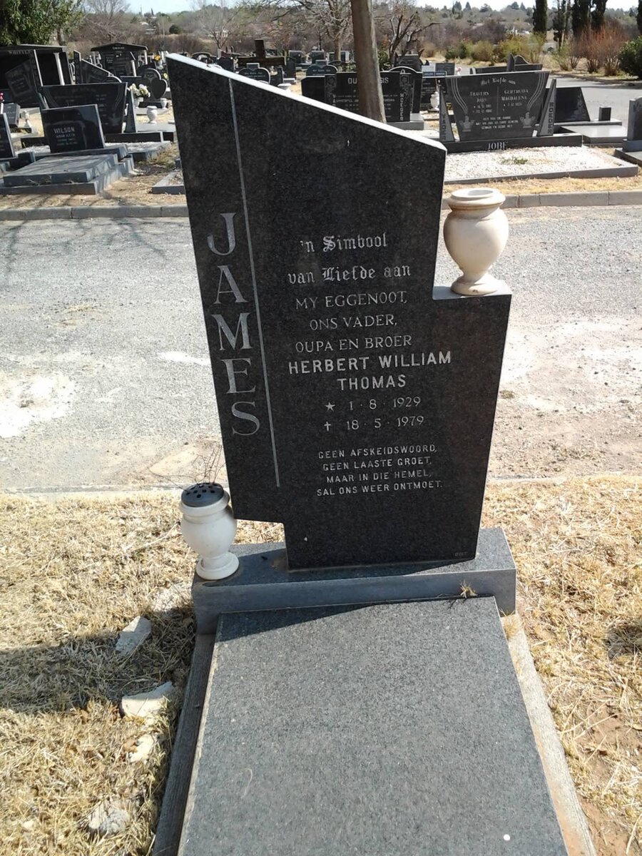 JAMES Herbert William Thomas 1929-1979