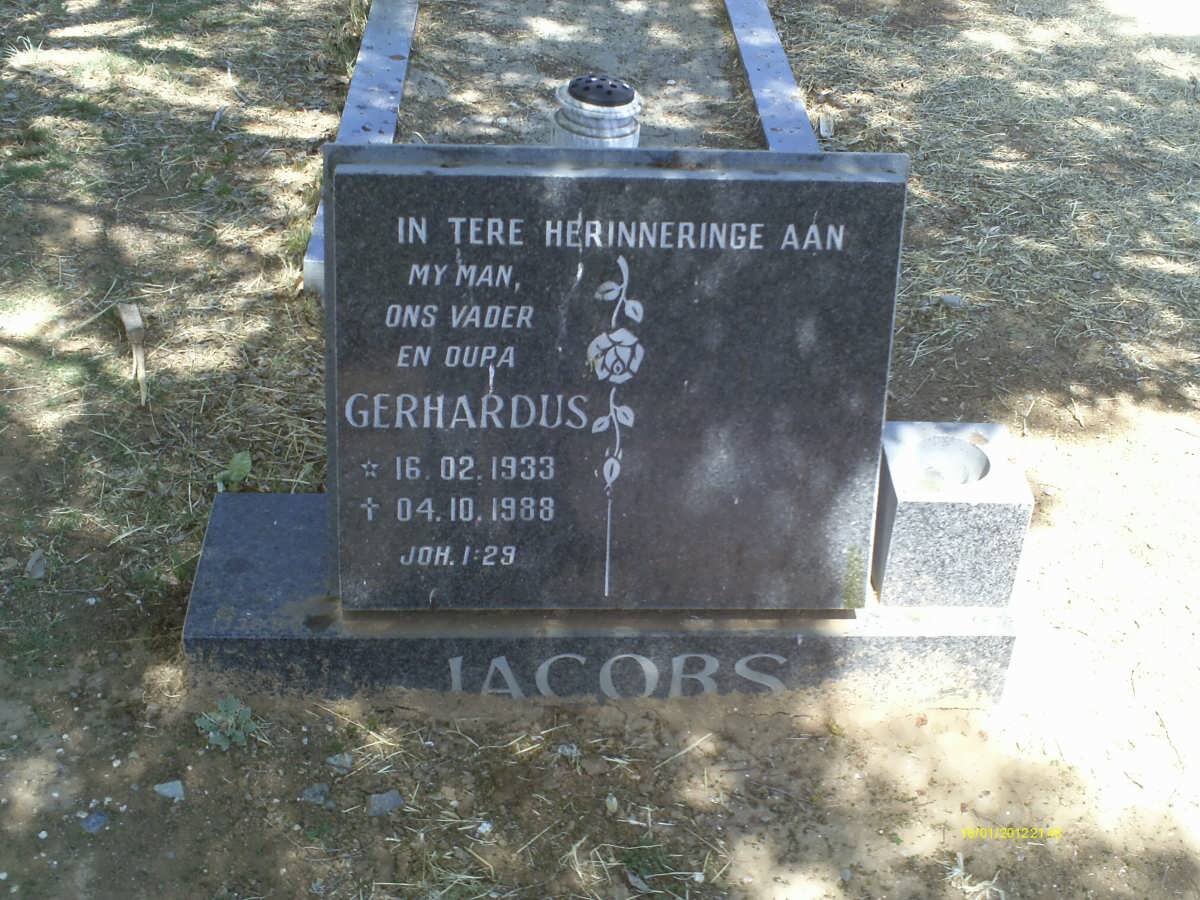 JACOBS Gerhardus 1933-1988
