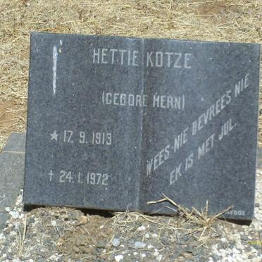 KOTZE Hettie nee HERN 1913-1972