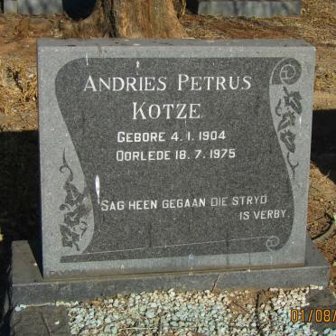 KOTZE Andries Petrus 1904-1975