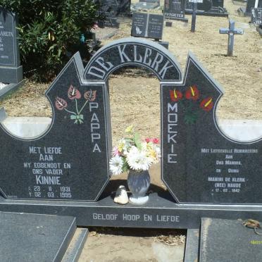 KLERK Kinnie, de 1931-1995 &amp; Manini NAUDE 1942-