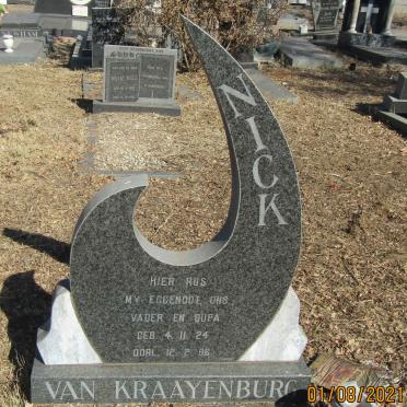 KRAAYENBURG Nick, van 1924-1986