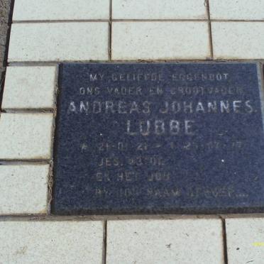 LUBBE Andreas Johannes 1921-?