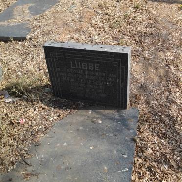 LUBBE Maria Aletta Susanna nee LOMBARD 1907-1988