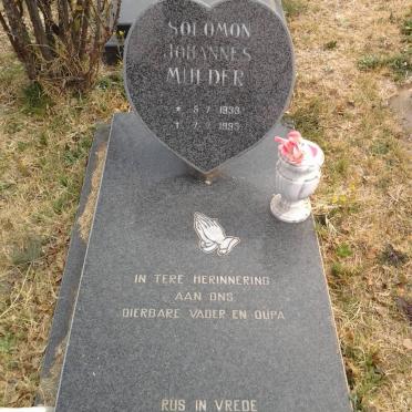 MULDER Solomon Johannes 1933-1993