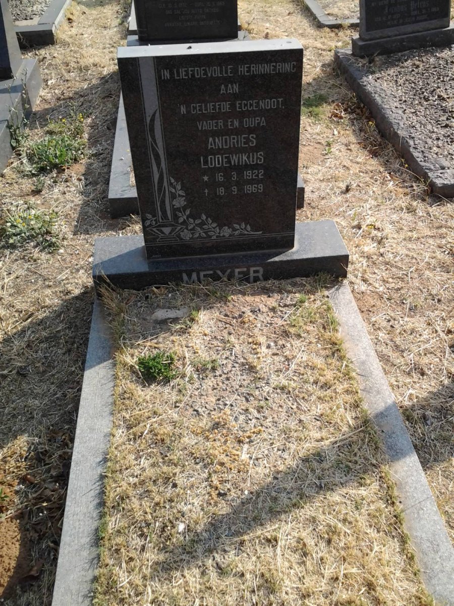 MEYER Andries Lodewikus 1922-1969