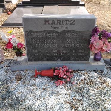 MARITZ Nicolaas Johannes 1928-1981 &amp; Maud Kathleen 1933-2010