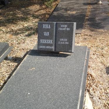 NIEKERK Rika, van nee JORDAAN 1909-2004