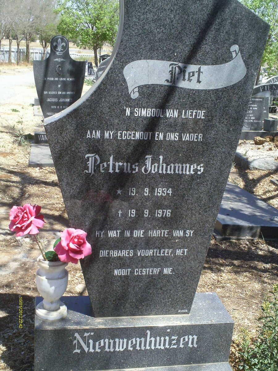 NIEUWENHUIZEN Petrus Johannes 1934-1976