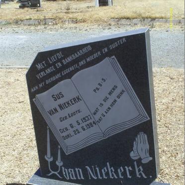 NIEKERK Sus, van nee LOOTS 1937-1984