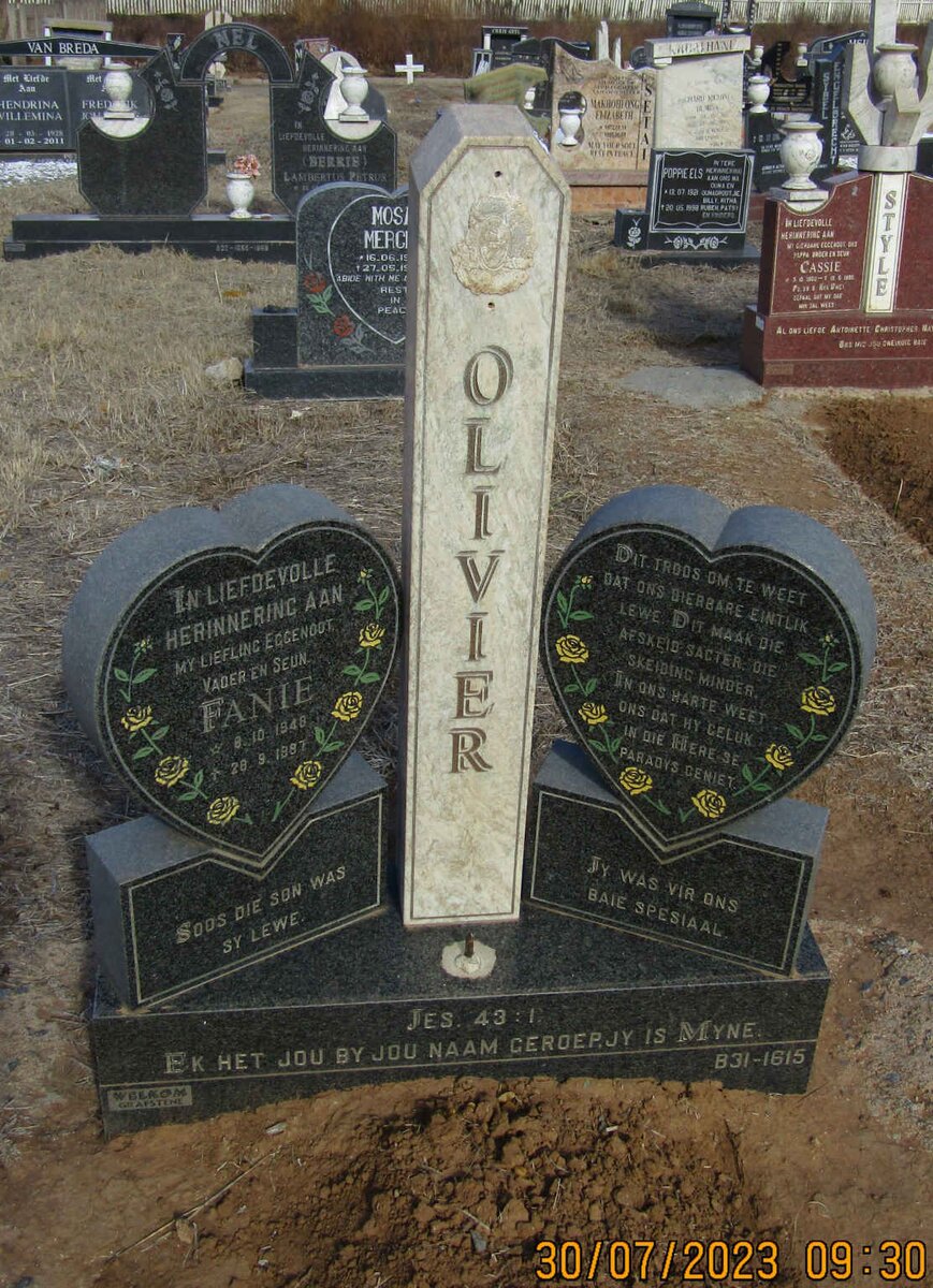 OLIVIER Fanie 1948-1997