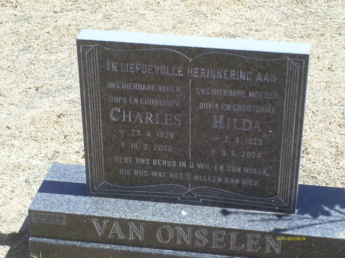 ONSELEN Charles, van 1929-2000 &amp; Hilda 1928-2004