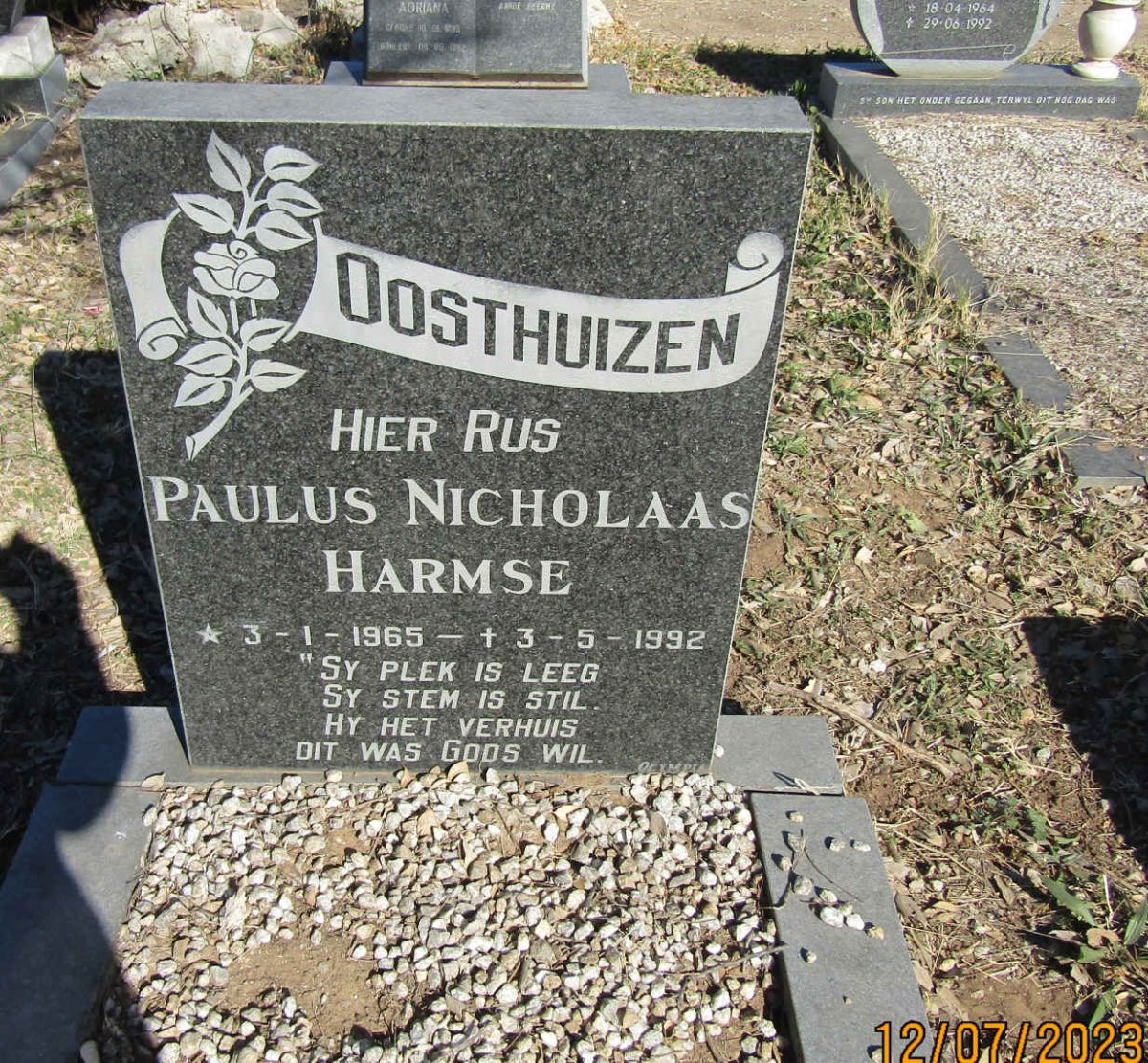 OOSTHUIZEN Paulus Nicolaas Harmse 1965-1992