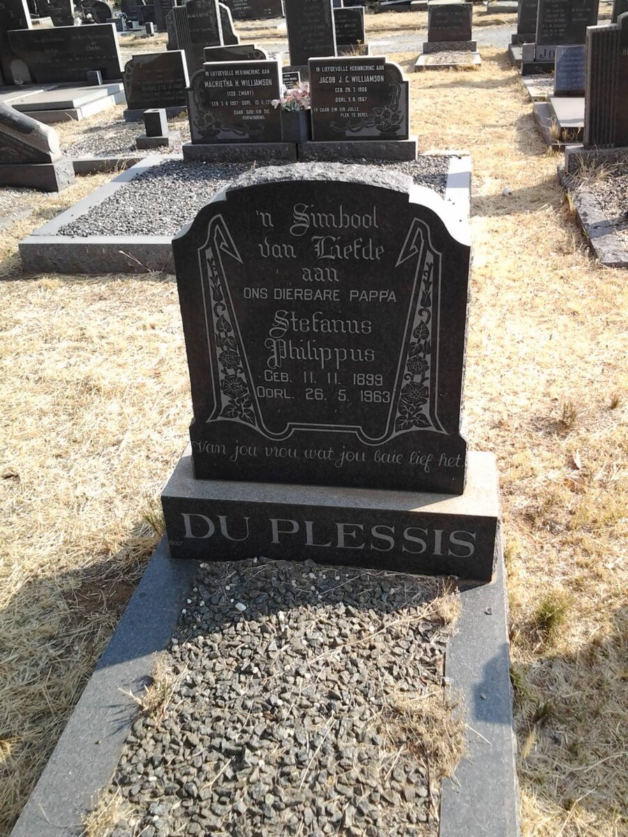 PLESSIS Stefanus Philippus, du 1899-1963
