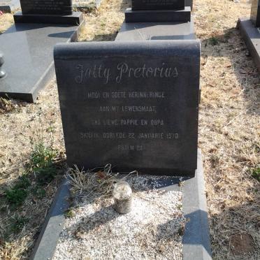 PRETORIUS Willem Jurgen Jacobus 1914-1970