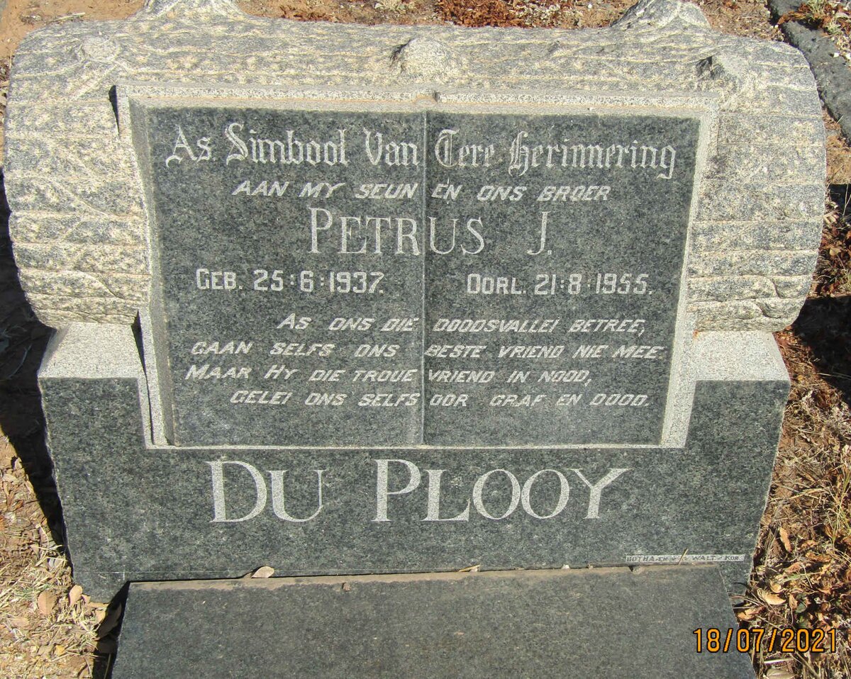 PLOOY Petrus J., du 1937-1955