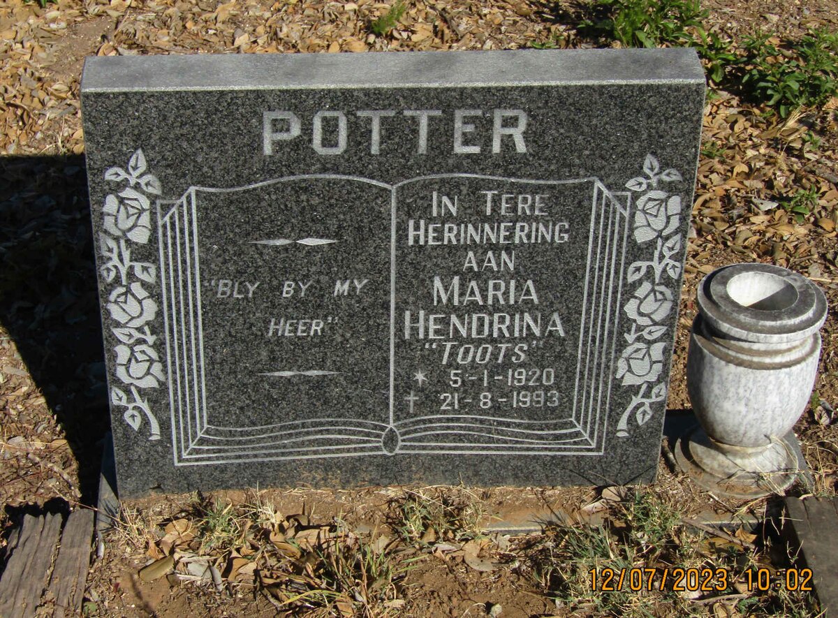 POTTER Maria Hendrina 1920-1993