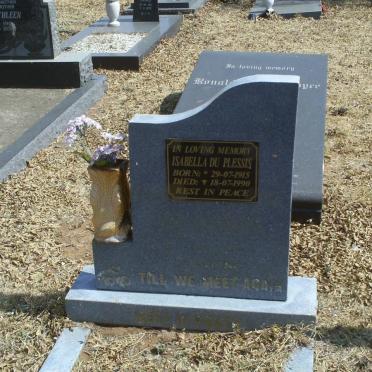 PLESSIS Isabella, du 1915-1990