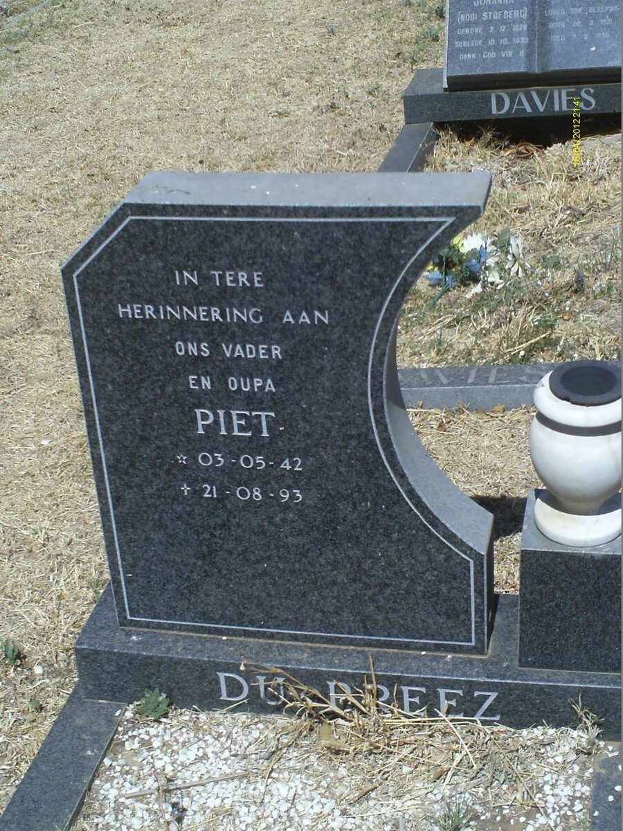 PREEZ Piet, du 1942-1993
