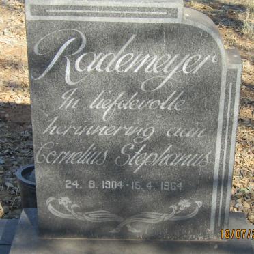 RADEMEYER Cornelius Stephanus 1904-1964