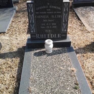 RHEEDER Cornelia Aletha wed. SAUER 1908-1980