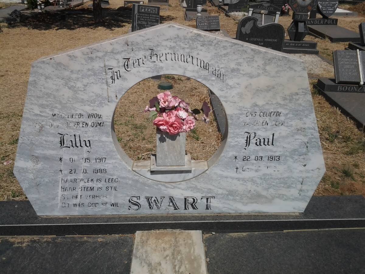 SWART Paul 1913- &amp; Lilly 1917-1988