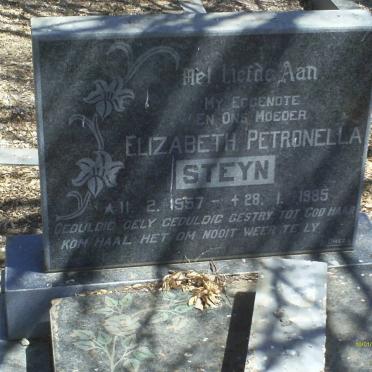 STEYN Elizabeth Petronella 1957-1985