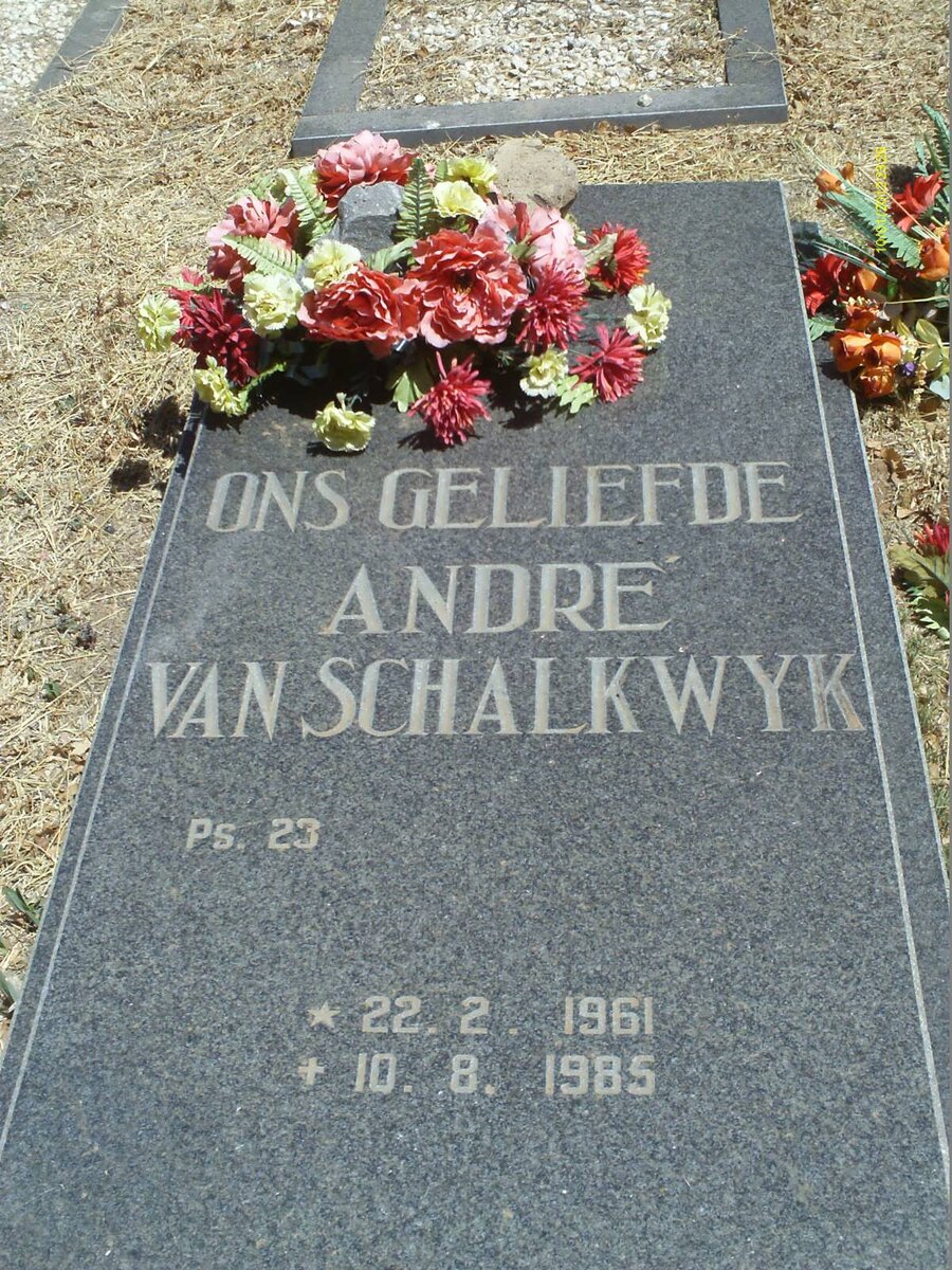 SCHALKWYK Andre, van 1961-1985