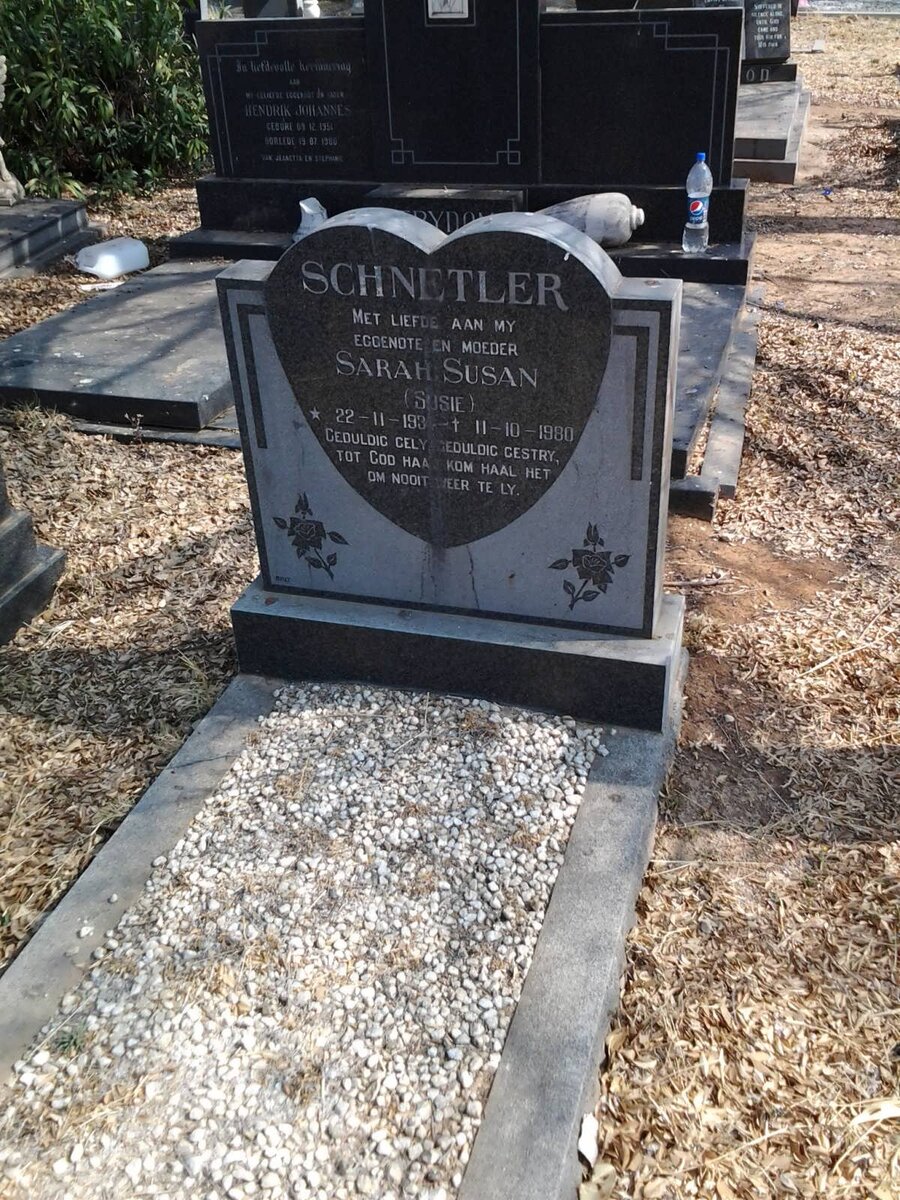 SCHNETLER Sarah Susan 193?-1980